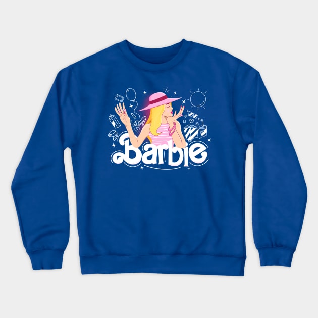 Hi Barbie Crewneck Sweatshirt by geolaw